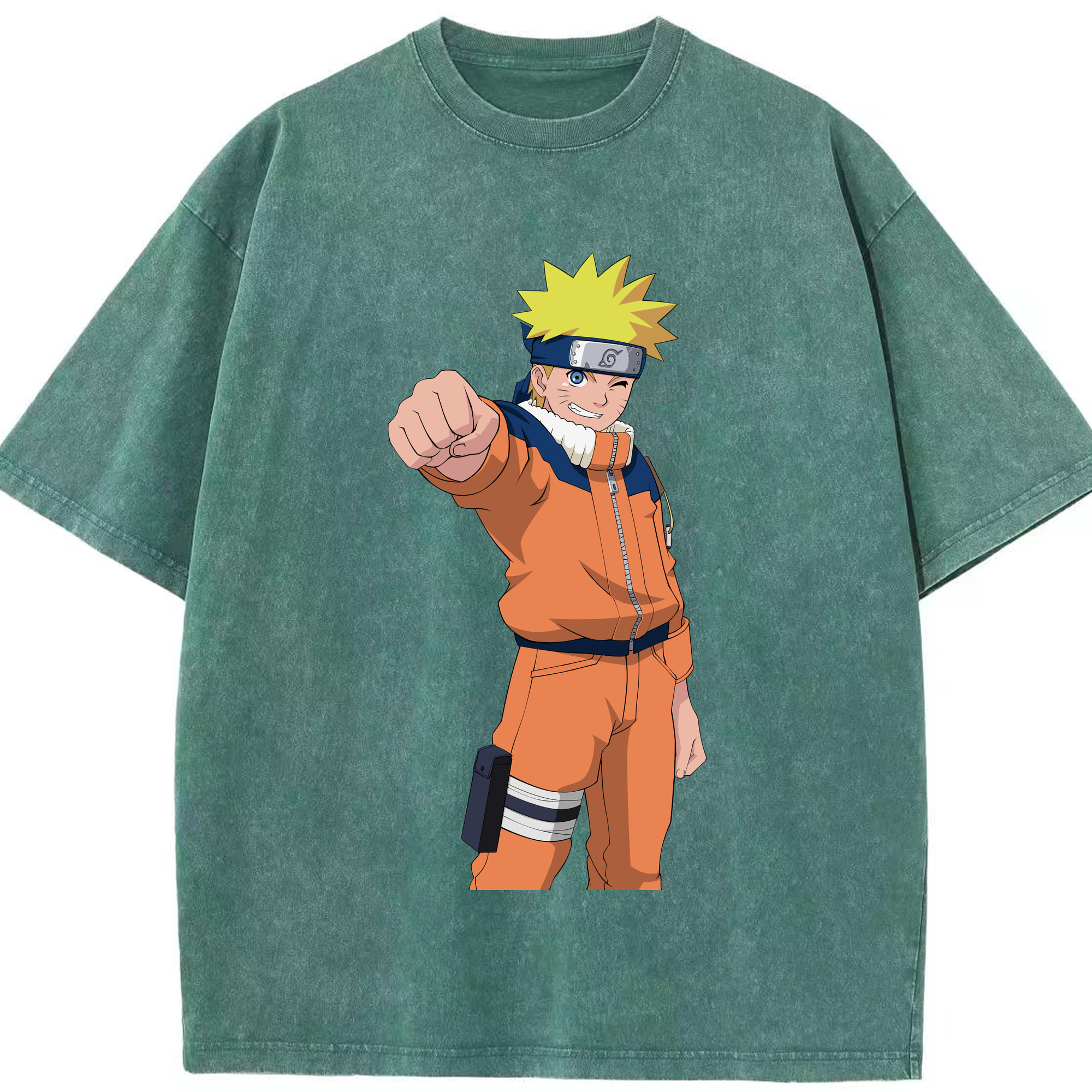 （画像用） NARUTO -ナルト- うずまき ナルト Uzumaki Naruto 綿100% ヴィンテージ風 半袖Tシャツ（フロントプリント）